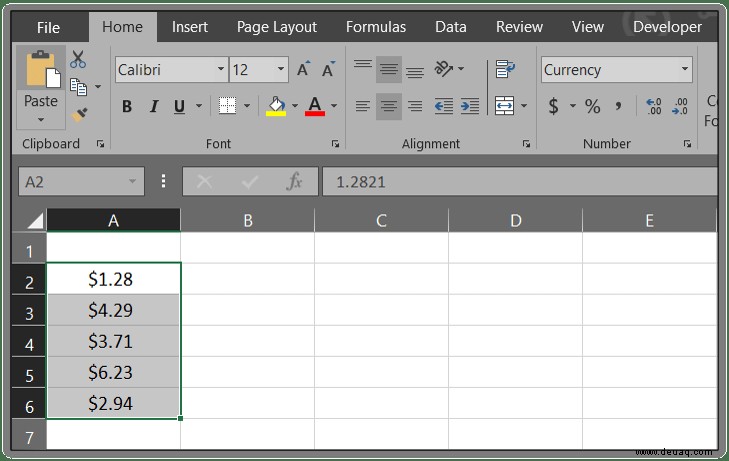 So verschieben Sie Dezimalstellen in Excel