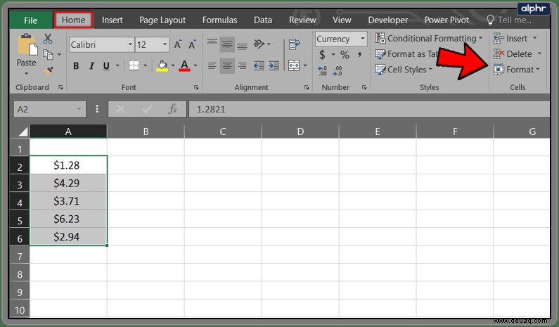 So verschieben Sie Dezimalstellen in Excel