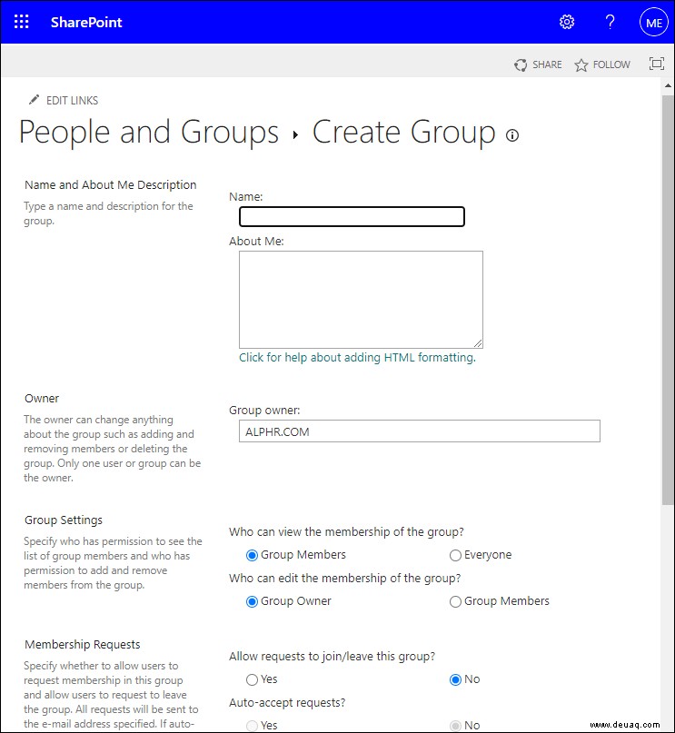 So fügen Sie Mitglieder zu einer Gruppe in SharePoint hinzu