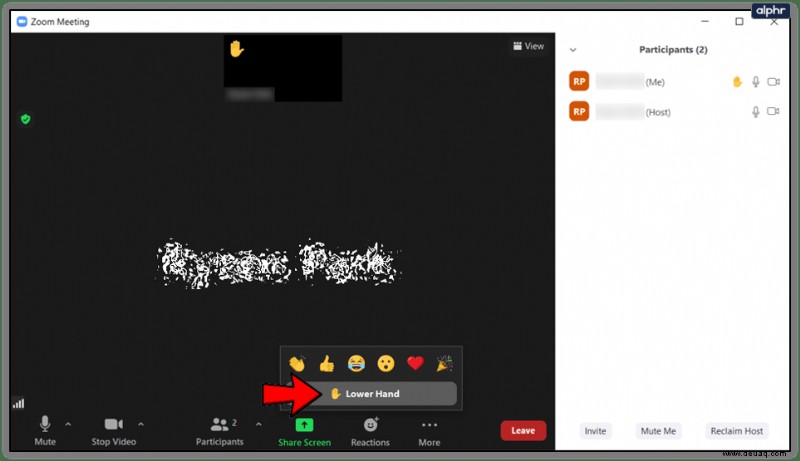 Wie man in Zoom die Hand hebt