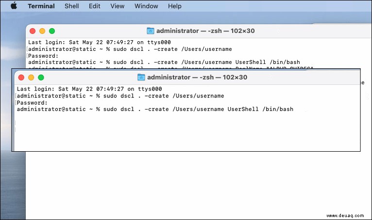 So erstellen Sie ein Administratorkonto im Mac-Terminal