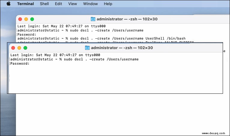 So erstellen Sie ein Administratorkonto im Mac-Terminal