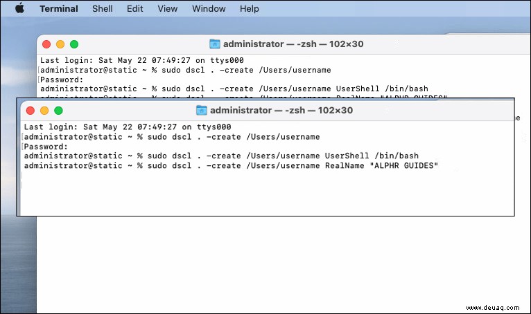 So erstellen Sie ein Administratorkonto im Mac-Terminal