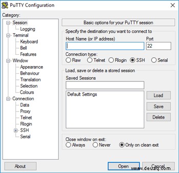 Kopieren und Einfügen in PuTTY