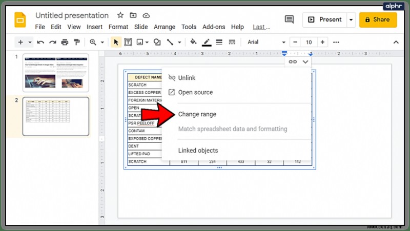 So fügen Sie Google Tabellen zu Google Präsentationen hinzu