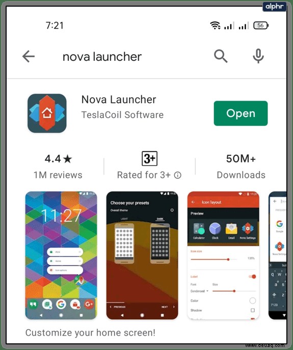 So ändern Sie das Hintergrundbild in Nova Launcher