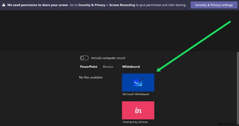 So verwenden Sie Whiteboards in Microsoft Teams
