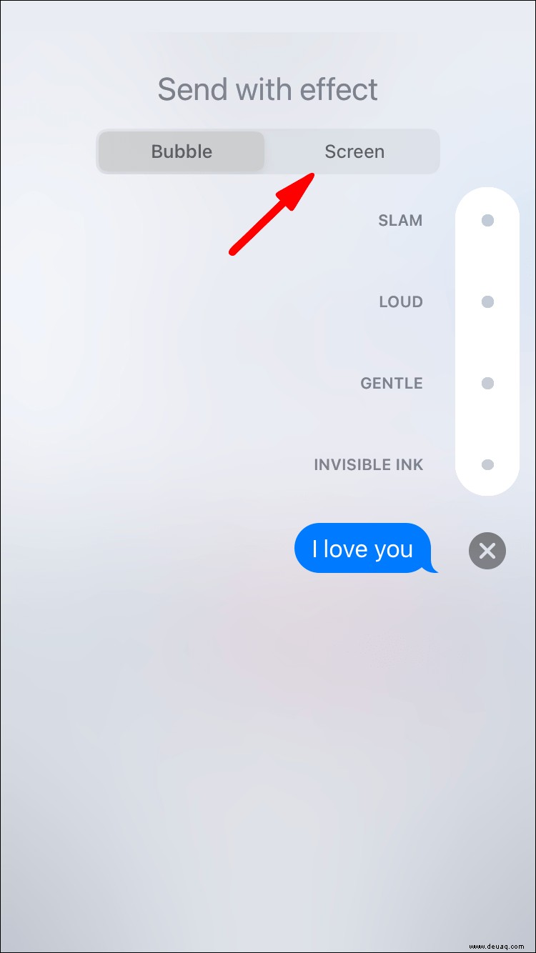 So senden Sie Effekte über iMessage