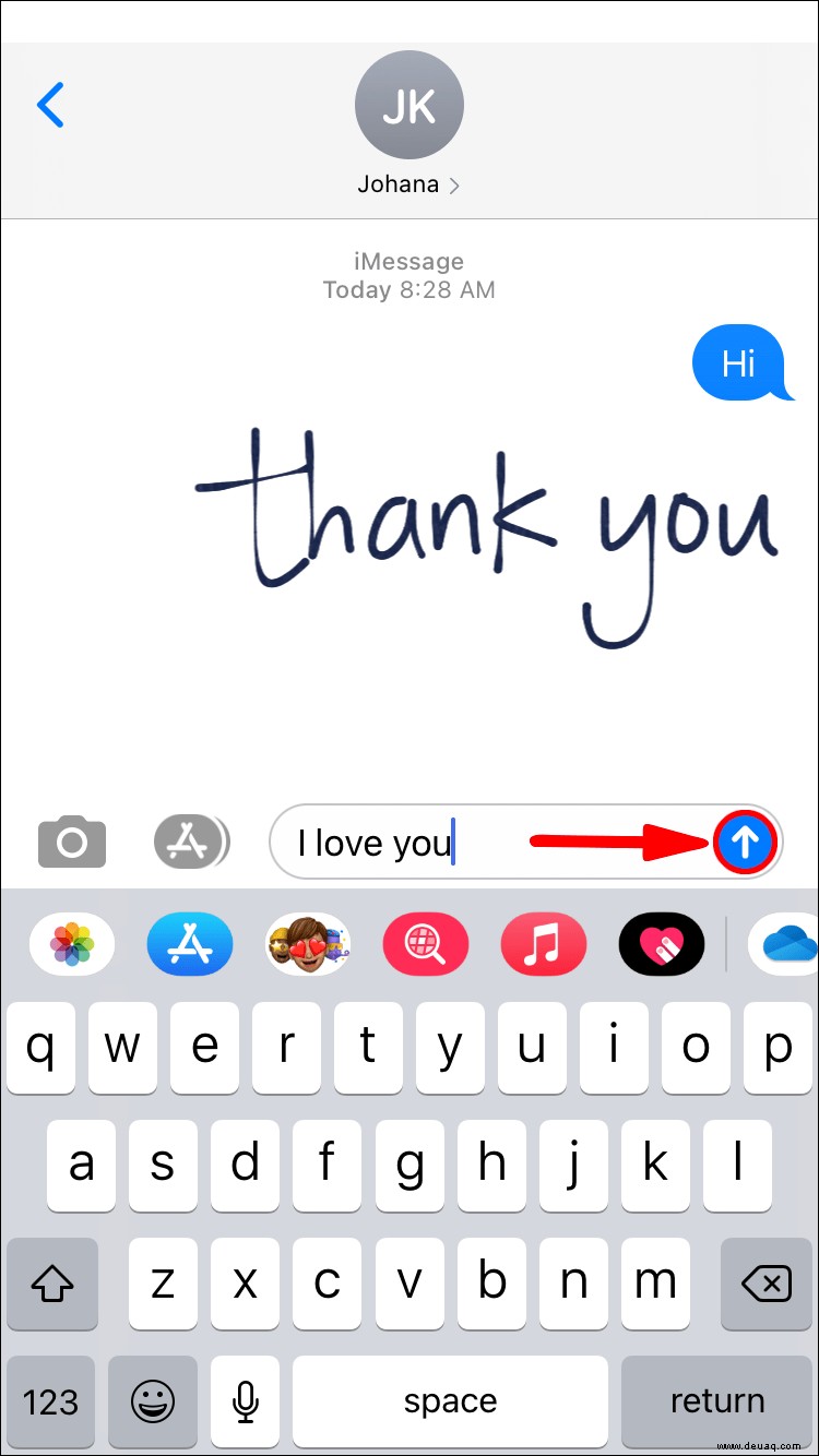 So senden Sie Effekte über iMessage