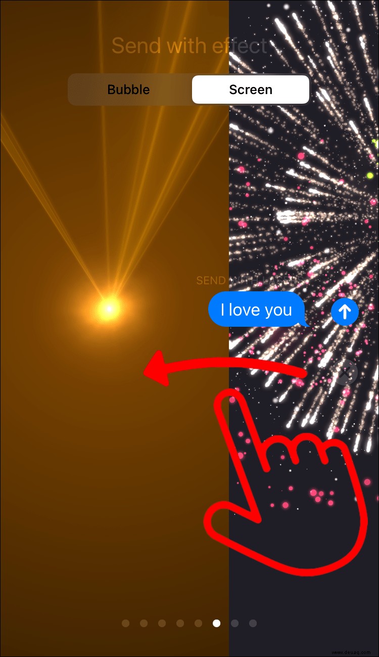 So senden Sie Effekte über iMessage