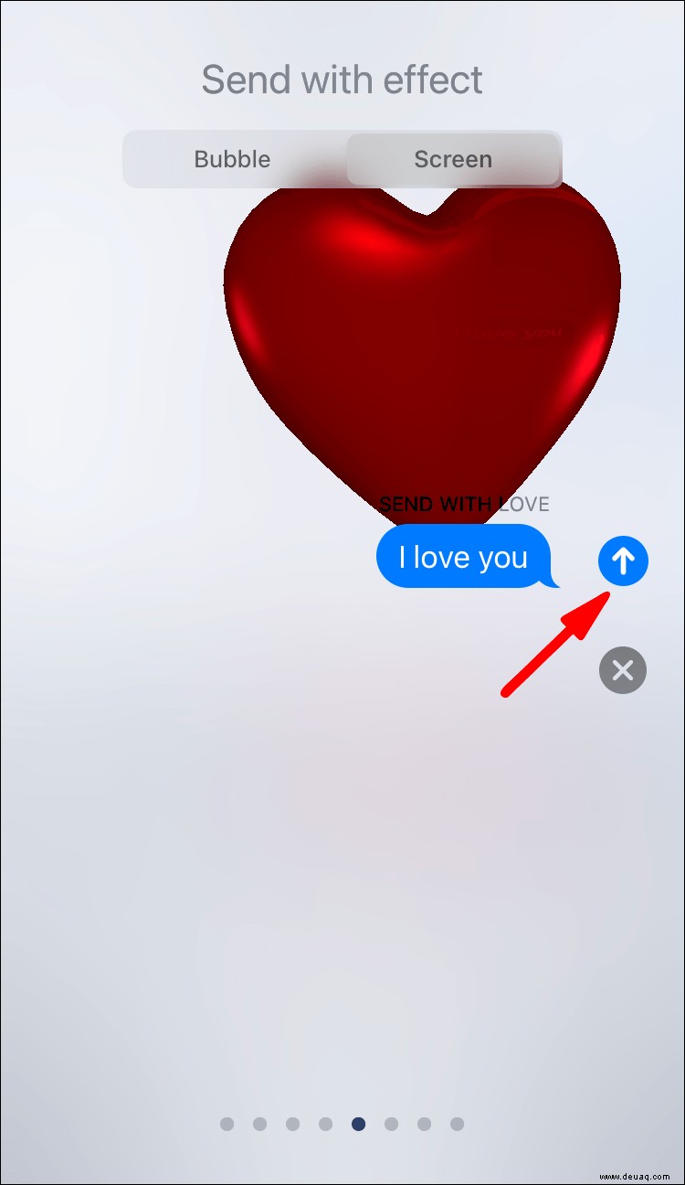 So senden Sie Effekte über iMessage