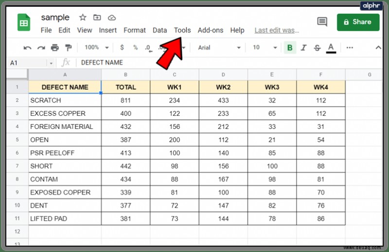 So prüfen Sie den Bearbeitungsverlauf in Google Sheet