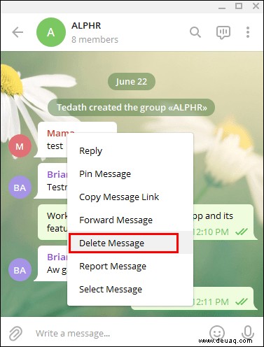 So löschen Sie Gruppen in Telegram