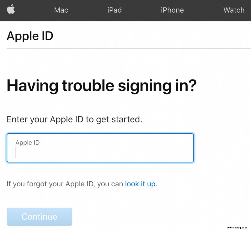 „Wir haben nicht genügend Informationen, um Ihre Sicherheitsfragen zurückzusetzen“ – Zurücksetzen des Apple-Kontos