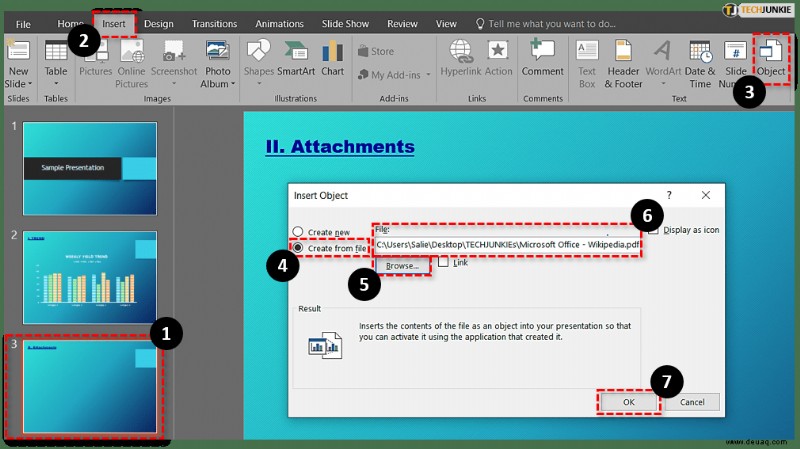 Einfügen einer PDF-Datei in eine PowerPoint-Präsentation