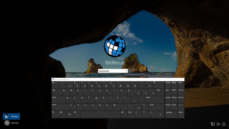 Bildschirmtastatur:So melden Sie sich ohne Tastatur bei Windows an