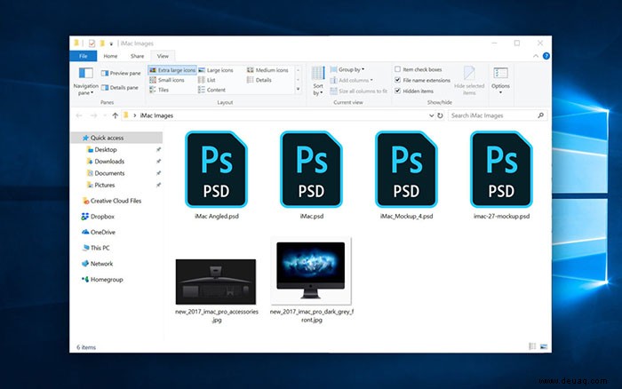 So zeigen Sie PSD-Symbolvorschauen im Windows 10-Datei-Explorer an