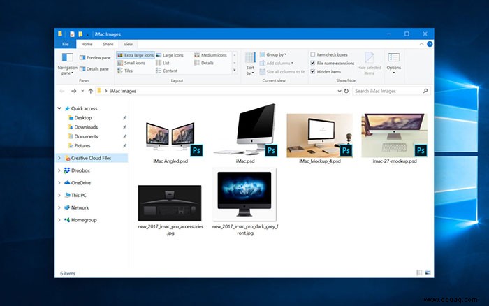 So zeigen Sie PSD-Symbolvorschauen im Windows 10-Datei-Explorer an