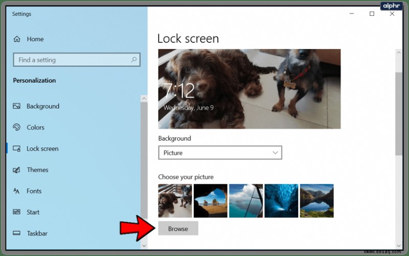 So ändern Sie ein Bild auf Ihrem Sperrbildschirm in Windows 10
