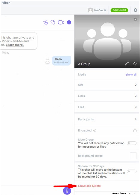 So verlassen Sie eine Gruppe in Viber