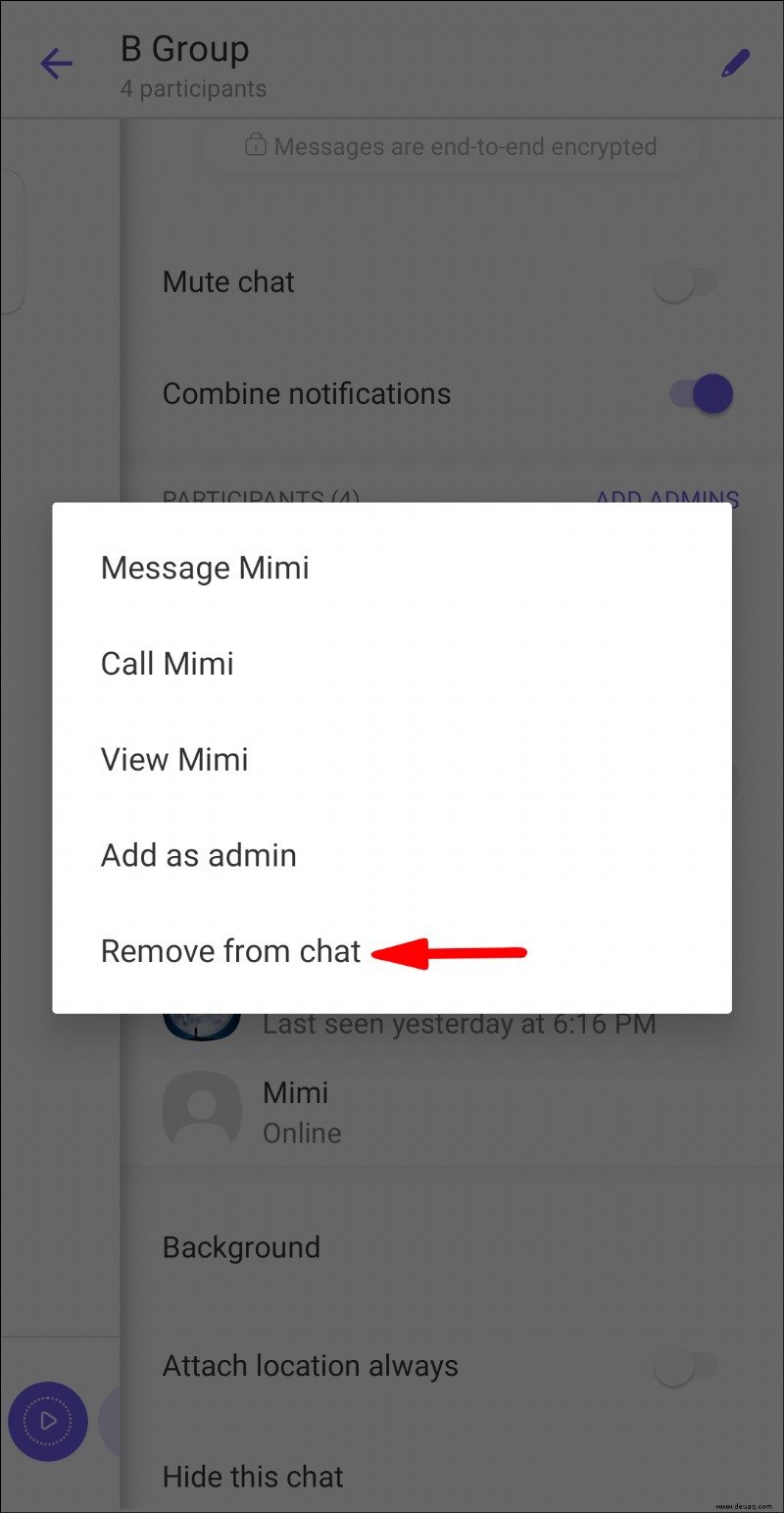 So verlassen Sie eine Gruppe in Viber