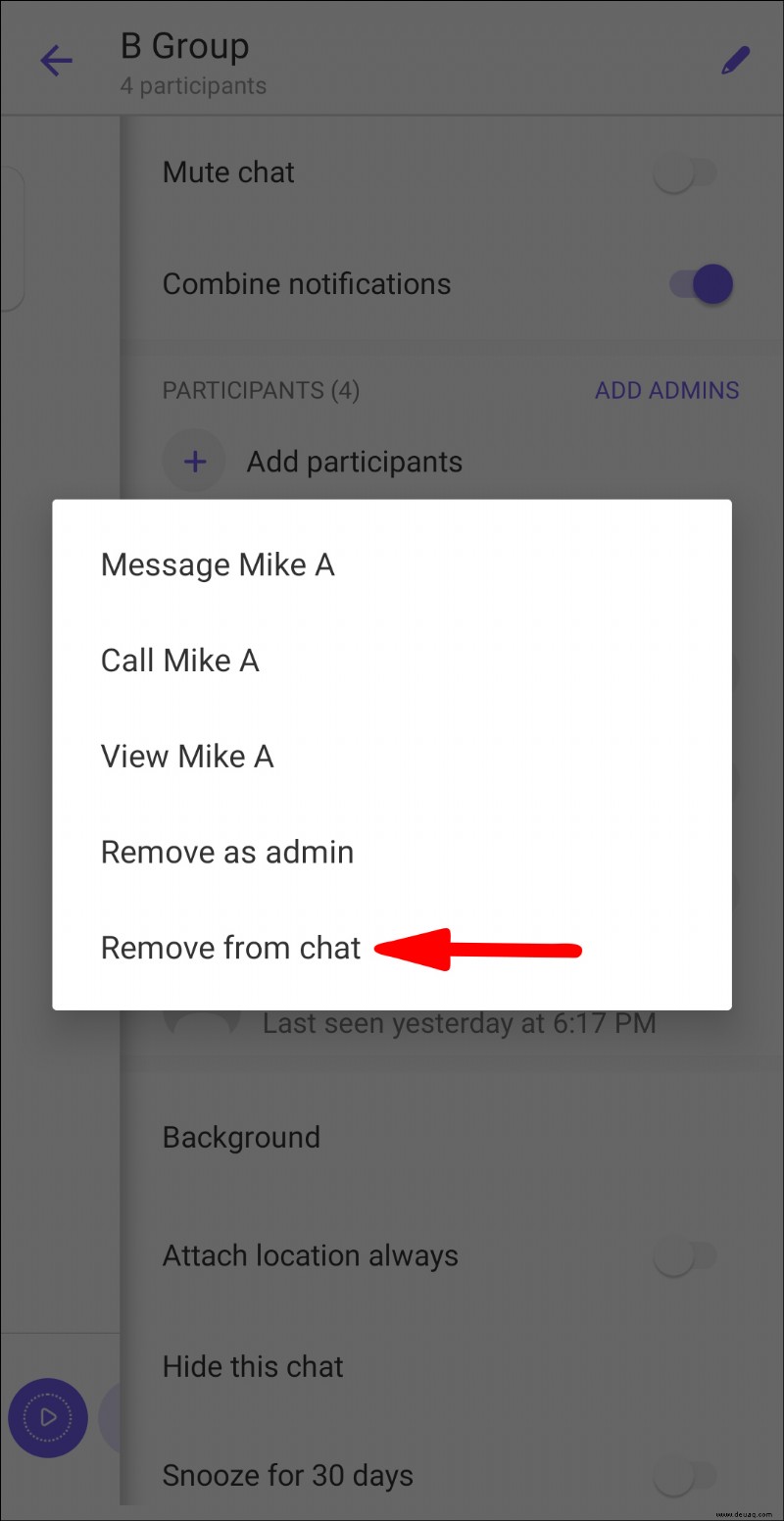 So verlassen Sie eine Gruppe in Viber