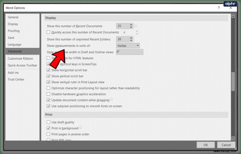 So ändern Sie die Einzugsmaße in Microsoft Word von Zoll in cm