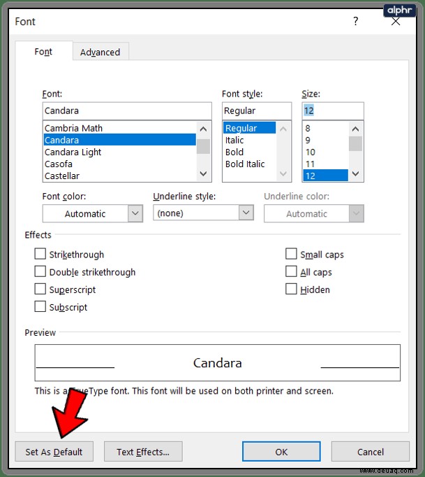 So ändern Sie die Standardschriftart in Microsoft Word