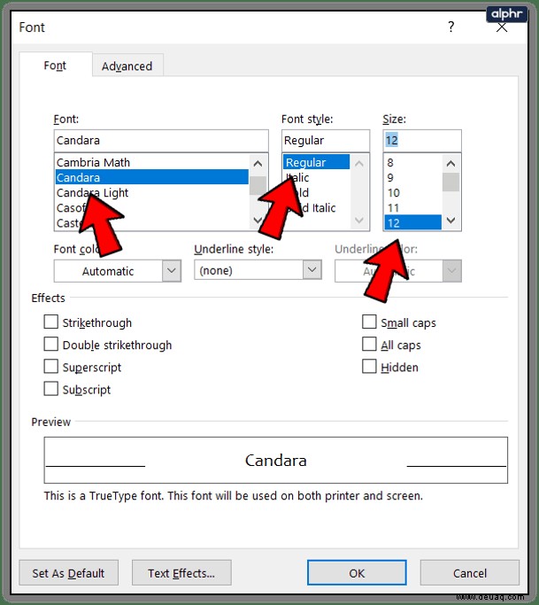 So ändern Sie die Standardschriftart in Microsoft Word