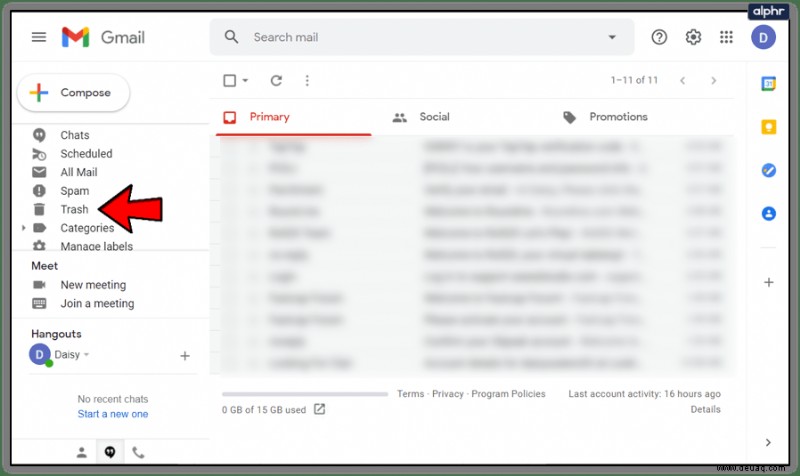 So leeren Sie den Papierkorb in Gmail automatisch