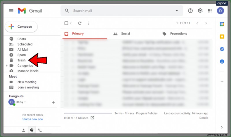 So leeren Sie den Papierkorb in Gmail automatisch