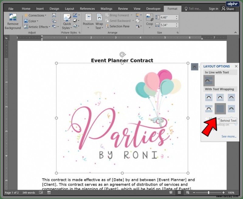 So platzieren Sie ein Bild hinter Text – Microsoft Word