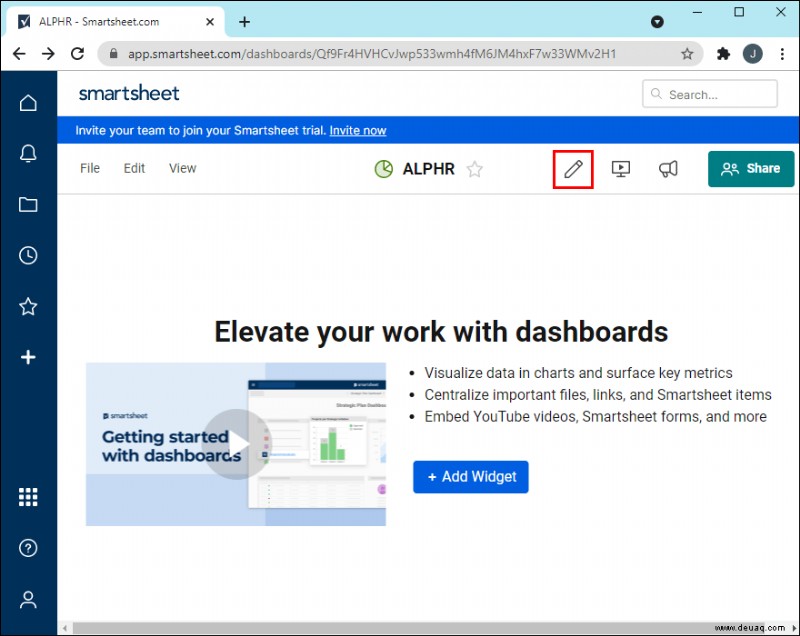 So erstellen Sie ein Dashboard in SmartSheet