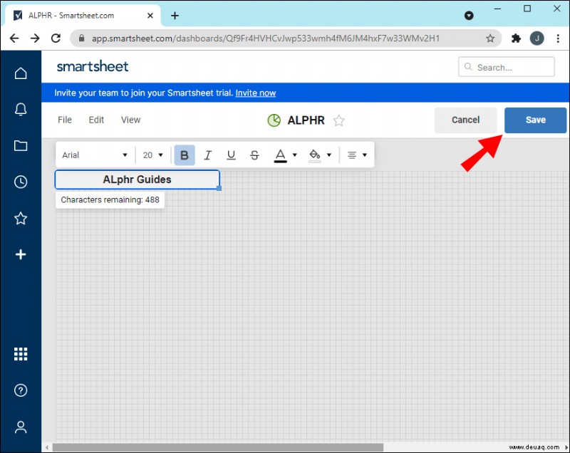 So erstellen Sie ein Dashboard in SmartSheet