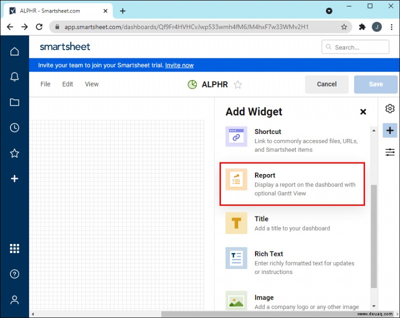 So erstellen Sie ein Dashboard in SmartSheet