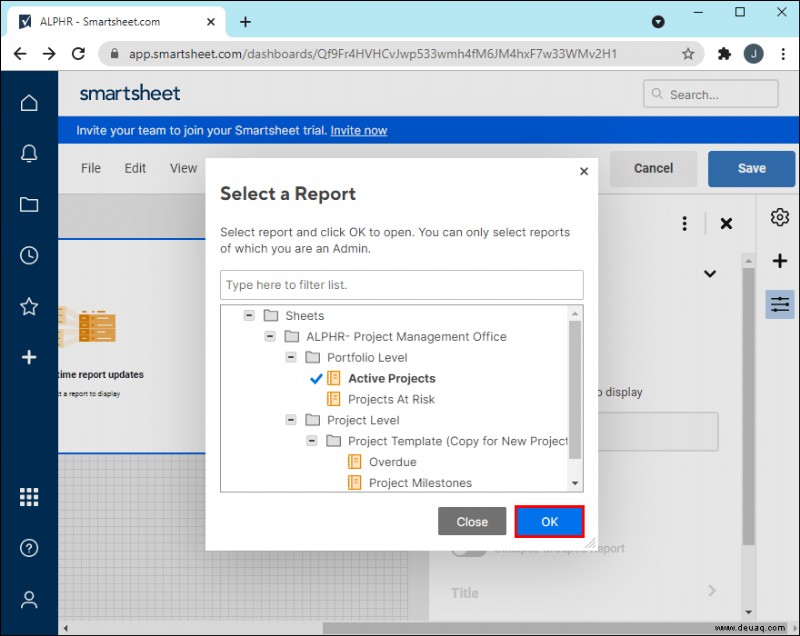 So erstellen Sie ein Dashboard in SmartSheet