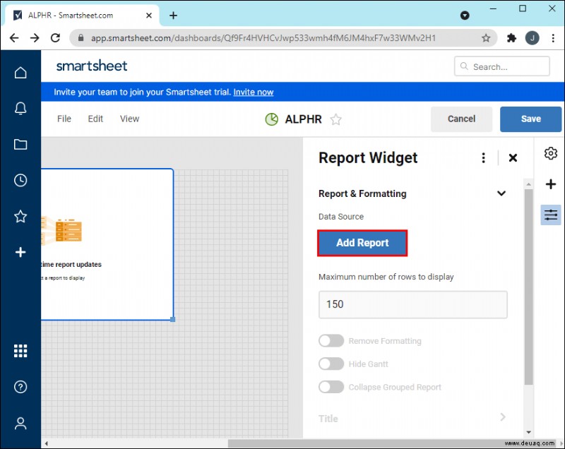 So erstellen Sie ein Dashboard in SmartSheet