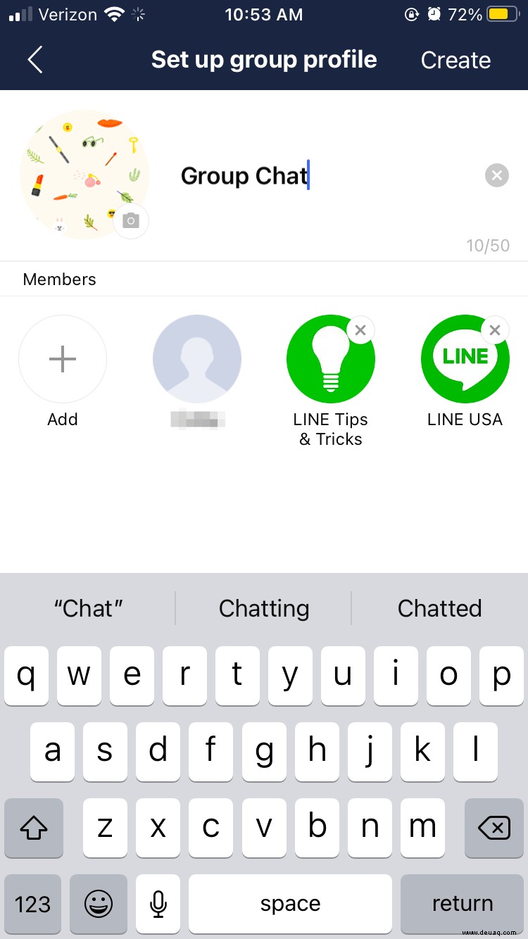 So treten Sie einer Gruppe in der Line-Chat-App bei