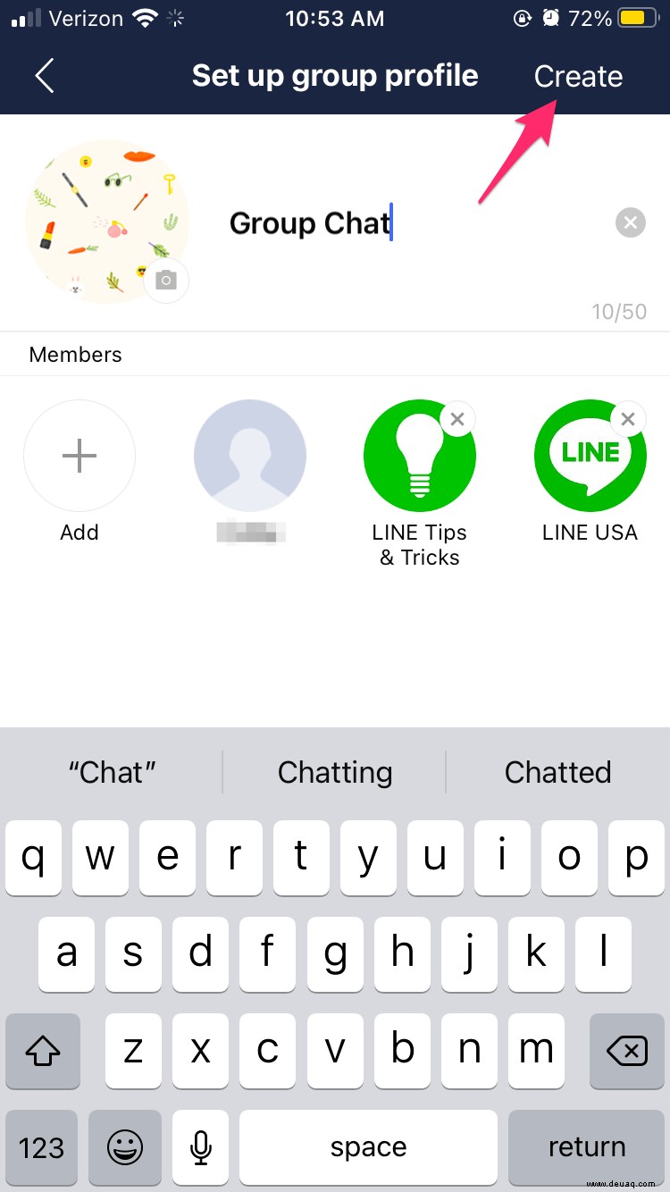 So treten Sie einer Gruppe in der Line-Chat-App bei