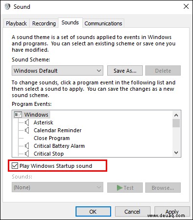 So ändern Sie den Startsound von Windows 10