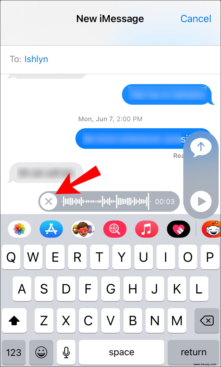 So senden Sie eine Sprachnachricht in iMessage auf einem iPhone