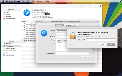 So zeigen Sie gespeicherte Passwörter auf einem Mac an