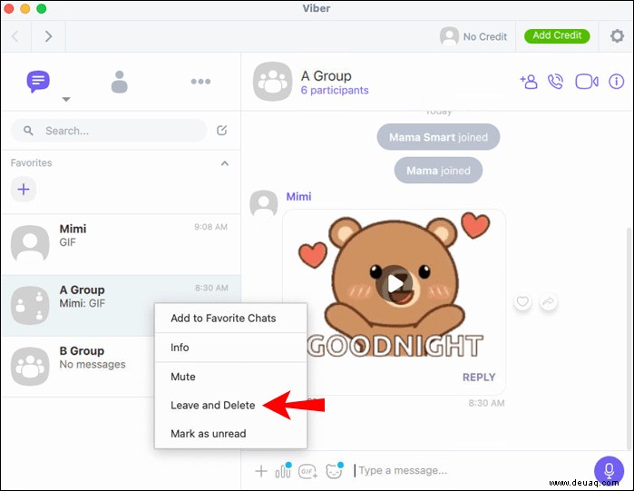 So löschen Sie eine Gruppe auf Viber
