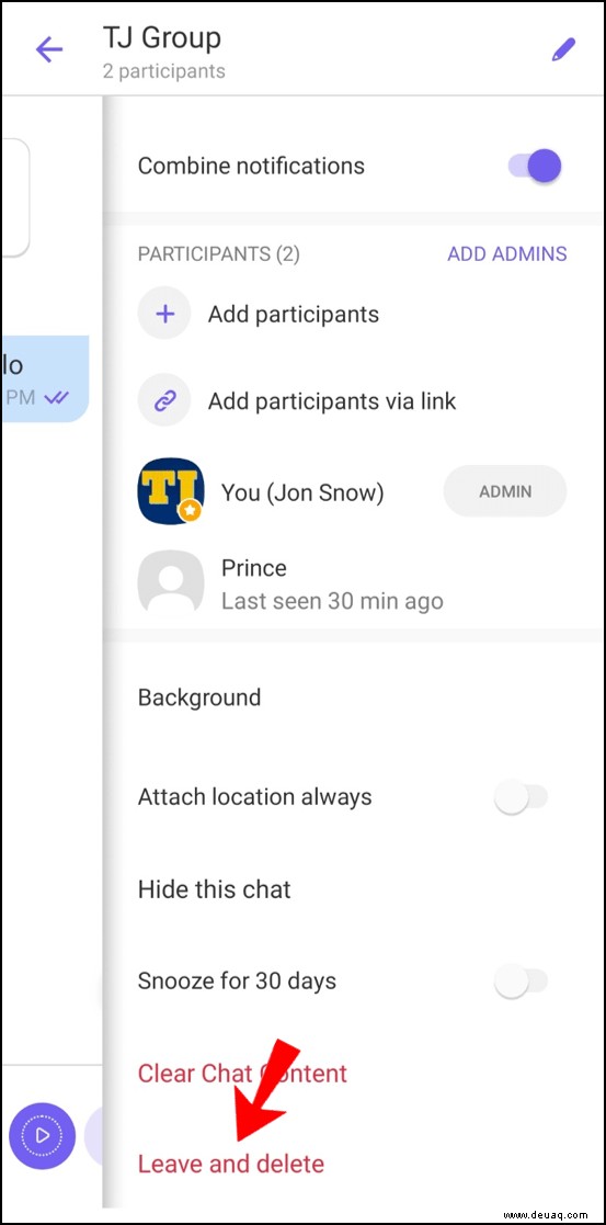 So löschen Sie eine Gruppe auf Viber