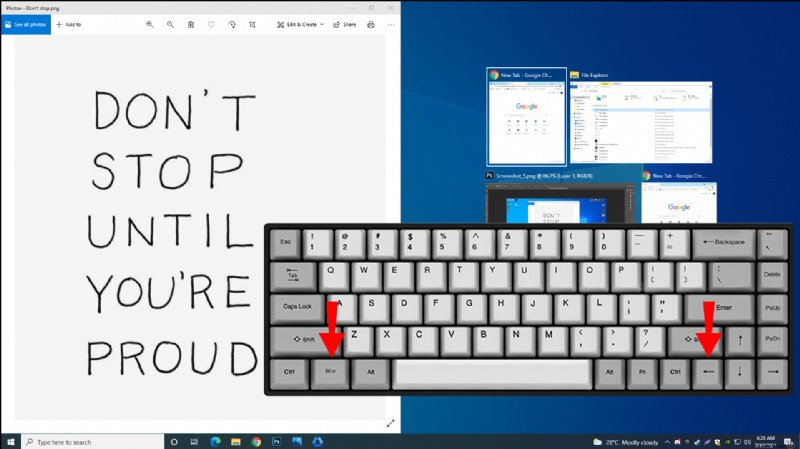 So teilen Sie den Bildschirm in Windows 10