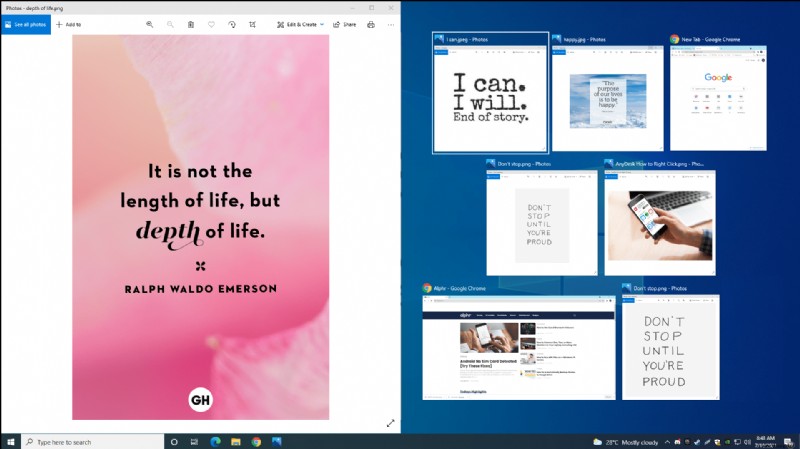 So teilen Sie den Bildschirm in Windows 10