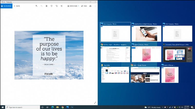 So teilen Sie den Bildschirm in Windows 10
