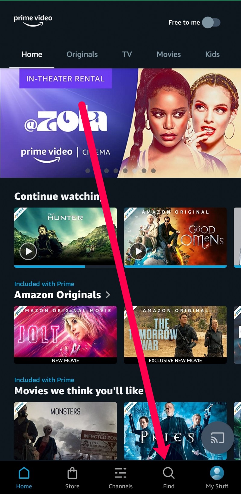 Ansehen von Amazon Prime Video auf Android
