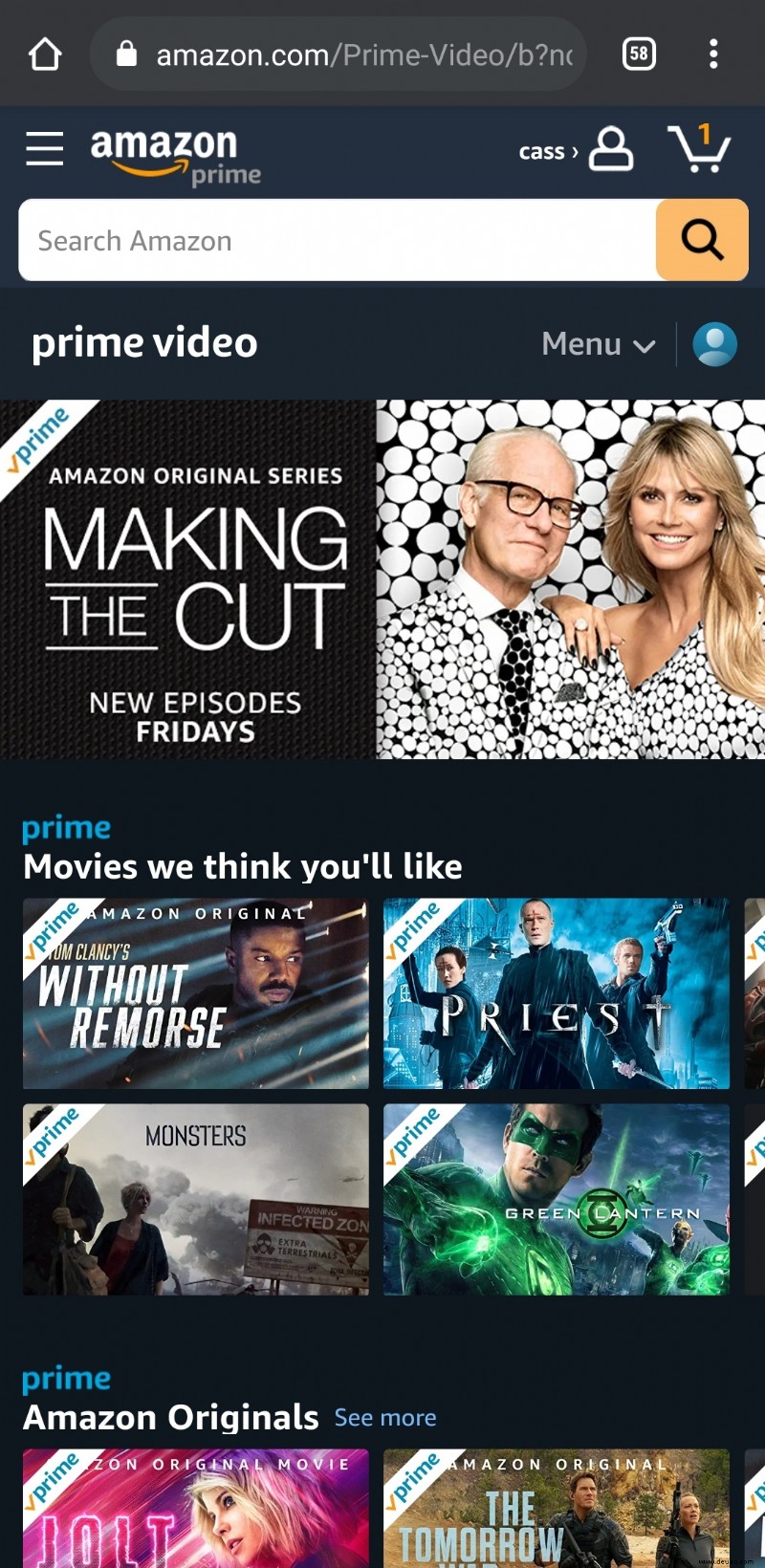 Ansehen von Amazon Prime Video auf Android