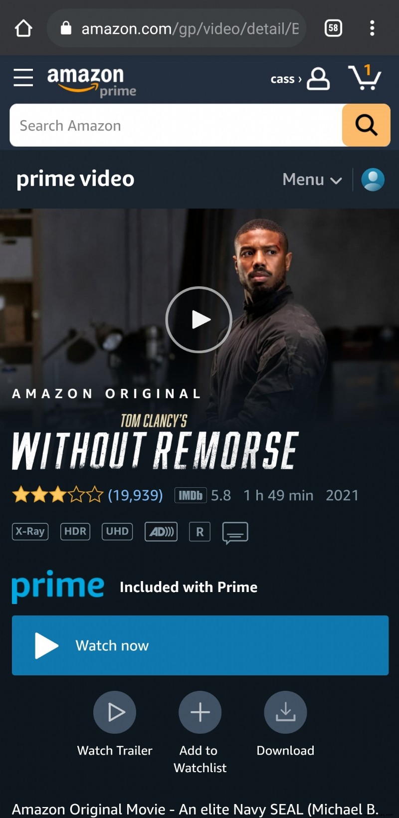 Ansehen von Amazon Prime Video auf Android